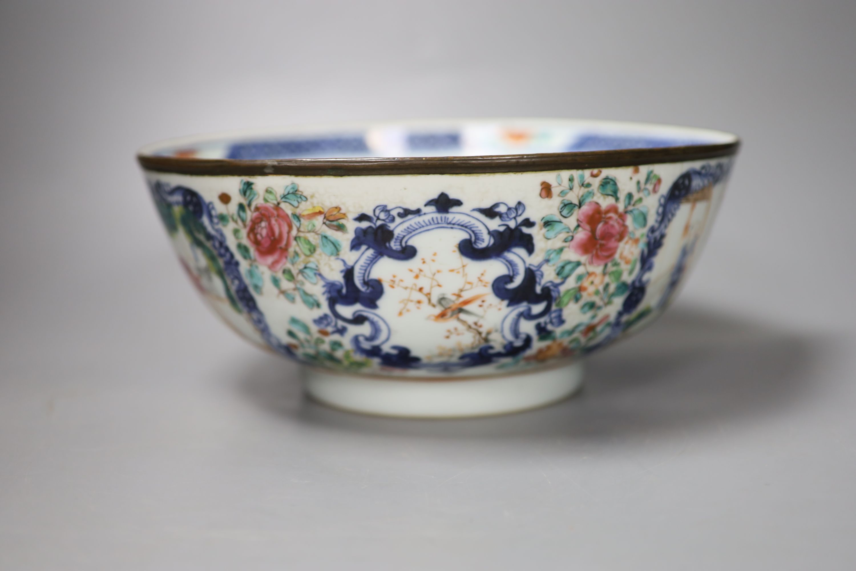 A Chinese porcelain bowl, 11.5cm high, 27cm diameter